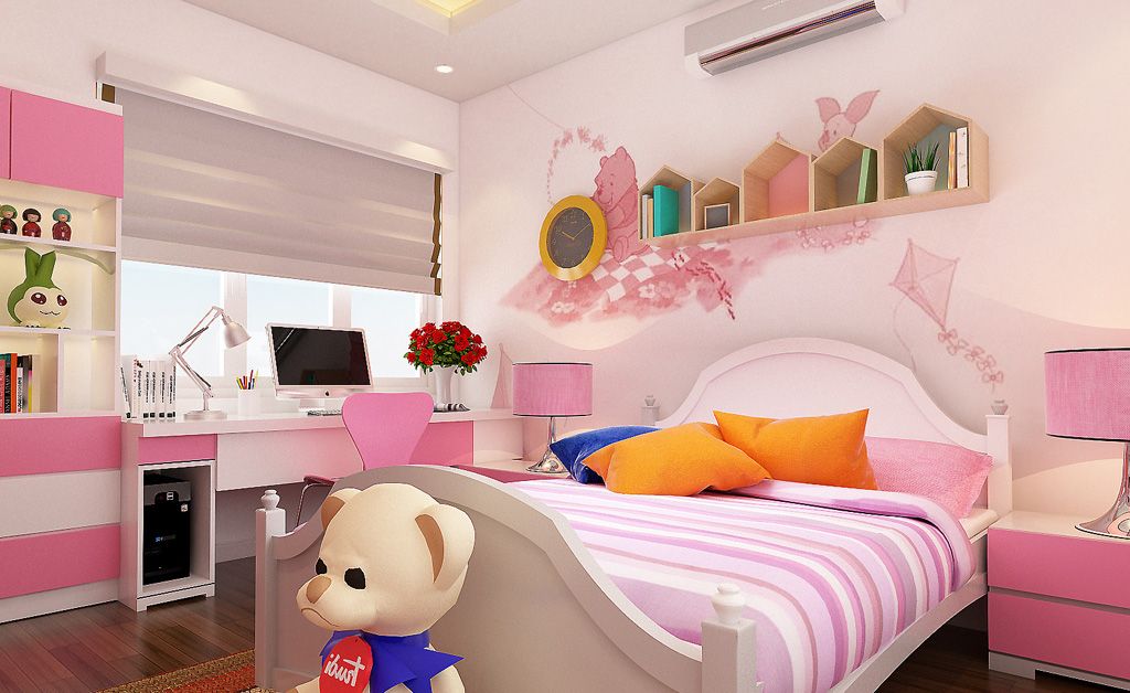 Mẫu thiết kế nội thất phòng ngủ trẻ em khiến bé cực yêu thích
